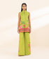 Unstitched Women's Printed Lawn Green Two Piece Suit